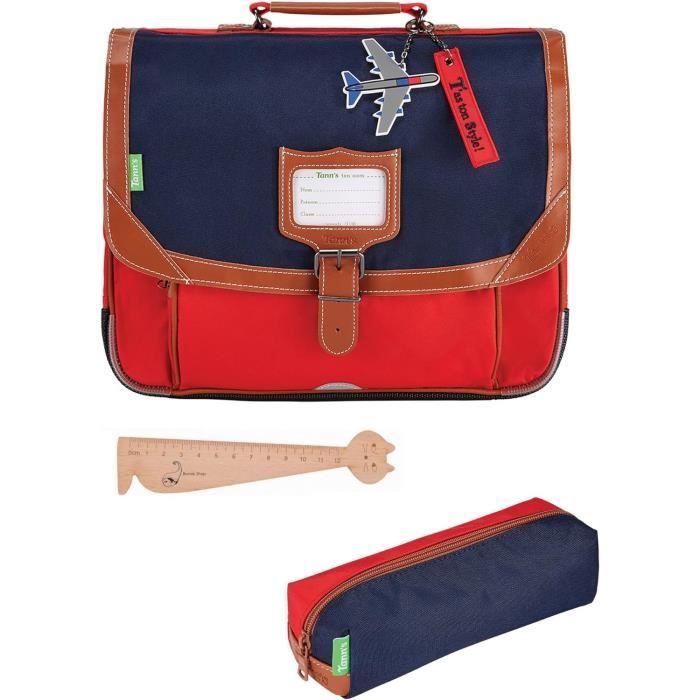 Lot Cartable Tann S 38 Cm Garcon Trousse Rectangulaire Assortie Marque Page En Bois Chat Blumie A9252 Arthur Cdiscount Bagagerie Maroquinerie