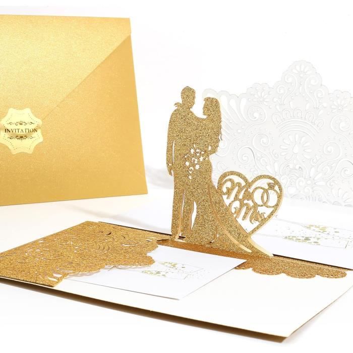 Carte De Mariage Pop-up 3D Moto - Scène Romantique Avec Couple, Original Pour Cadeau, Fiançailles, Lune De Miel
