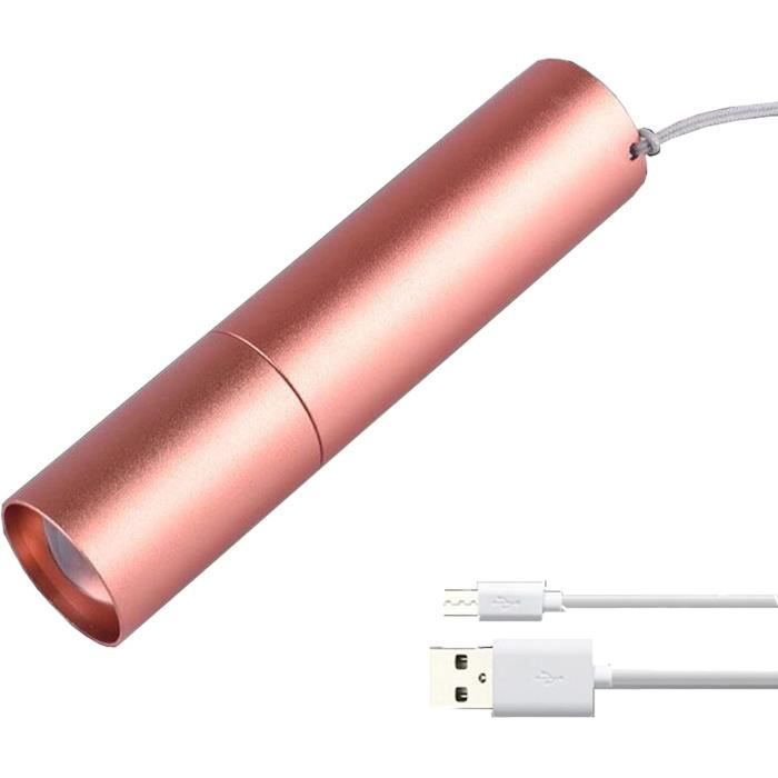 Lampe Torche LED Rechargeable USB SUPVOX - Mini, étanche, Haute Luminosité, Pour Randonnée, Camping, Urgences - 10