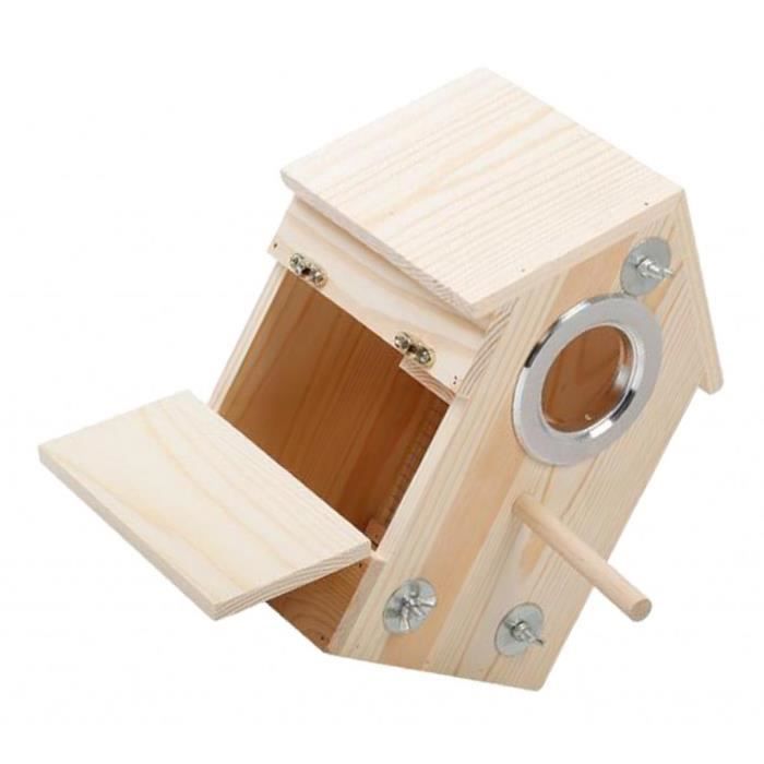 Birdhouse En Bois Peint A Main Avec Decoration De Jardin Exterieur Maison 19 X 26 X 16 Cm Achat Vente Nichoir Nid 1 X Nichoir Pour Oiseaux Cdiscount