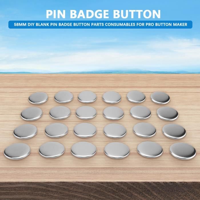 DIY Blank Pins pi/èces consommables pour Pro Button machine /à 32mm 1000/ pcs Button badges