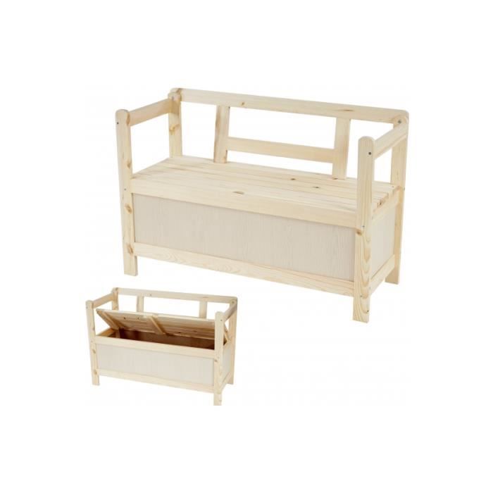 Banc de jardin en bois massif Coffre rangement - Achat ...