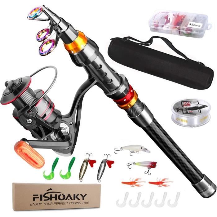 Combo Canne Télescopique 2.1m + Moulinet Baitcasting – Précision Et Portabilité Pour Débutants & Pros