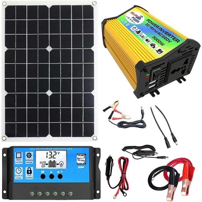 Kit Panneaux Solaires Hors Réseau 4000W - Avec Panneau 50W, Contrôleur 50A, Onduleur | Pour Camping-car, Bateau - 5