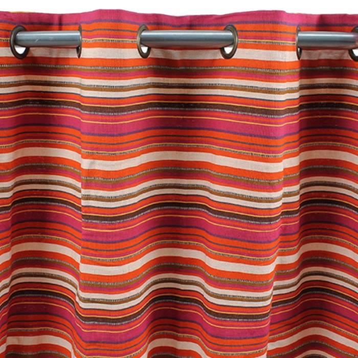 MAROC rideau coton tissé (150x250cm) rouge - Mo...