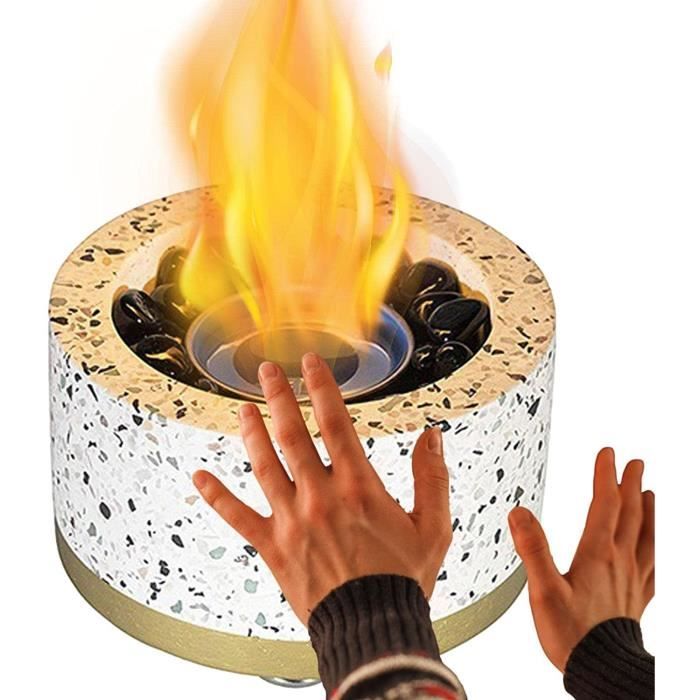 Foyer de Table à Alcool à Friction, Foyer de Table léger avec Galets ...