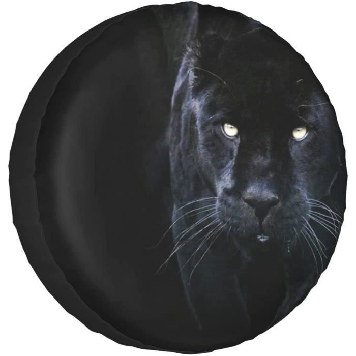 Housse D'appui-tête Voiture Imprimée Panthère Yeux Bleus - Tissu élastique, Facile à Installer, 1 Pièce