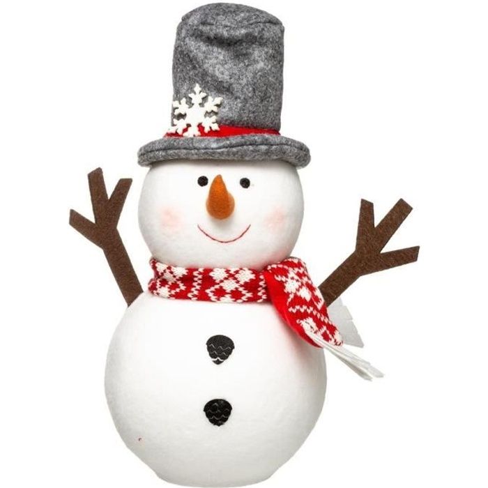 Bonhomme De Neige Vintage McNEES M-36 – Céramique Avec Pipe Et écharpe – Décoration Noël