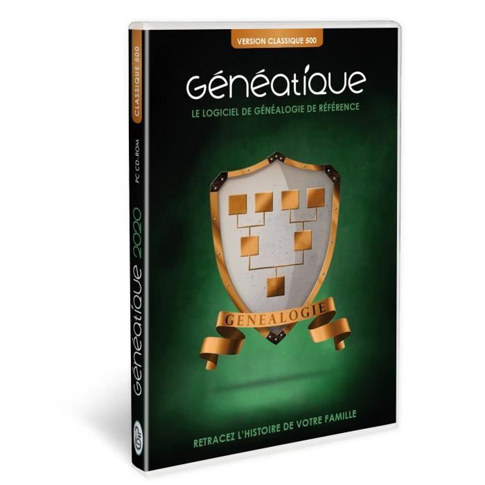 GENEATIQUE 2020 CLASSIQUE Logiciel de généalogie