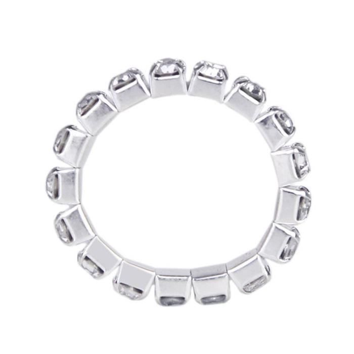 Bague D Orteil Elastique De Strass Clairs Bijoux De Mariee 3mm