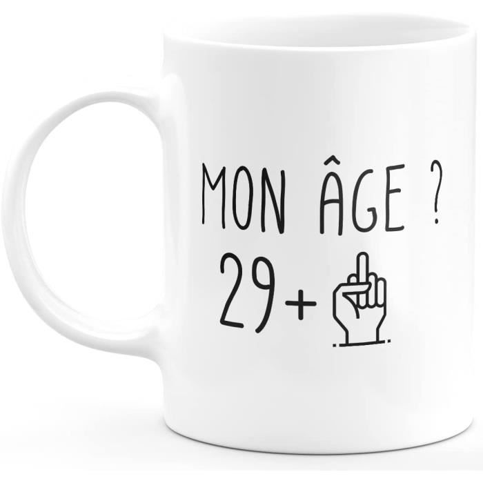 Mug Anniversaire 30 Ans Rigolo Drôle Tasse Cadeau Anniversaire 30 Ans Homme  Femme Humour Original Céramique Blanc 