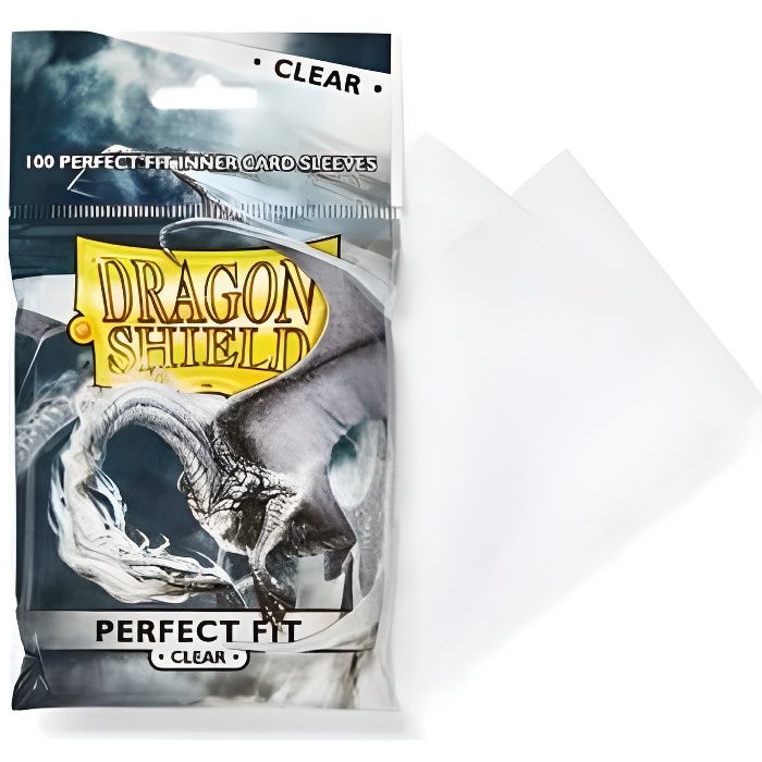 Protèges cartes - Dragon Shield - Perfect Fit Clear - 100 unités - Transparent - Mixte