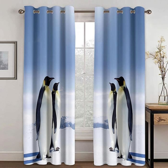 VASENA Basket-Ball Rideau Thermique Isolant Anti Froid 2 Pièces Rideaux Noir Rideau Occultant 3D Impression Moderne Salon Chambre Rideaux Acoustiques (183x214 cm