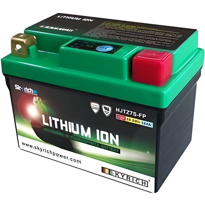 SKYRICH - Batterie Moto 12V Lithium Ion LTZ7S Sans Entretien - Dim.113 x 70 x 85mm