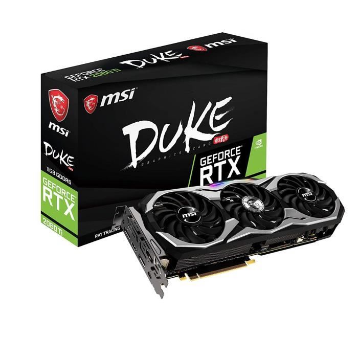 MSI GEFORCE RTX 2080 TI Duke 11G OC Carte Graphique Nvidia GeForce RTX 2080Ti Cdiscount Informatique