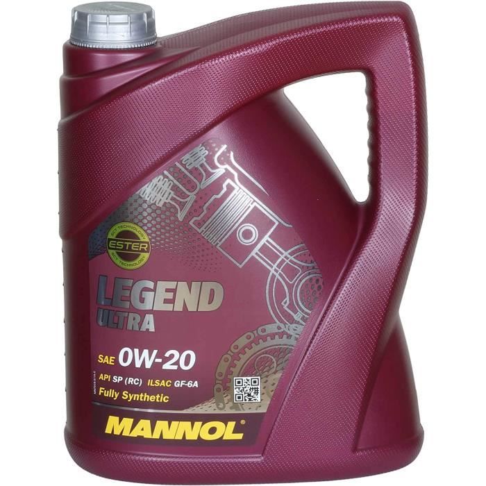 MANNOL Legend Ultra 0W-20 Motoröl 5 Liter – API SP, ILSAC GF-6A, Für Viele Fahrzeuge