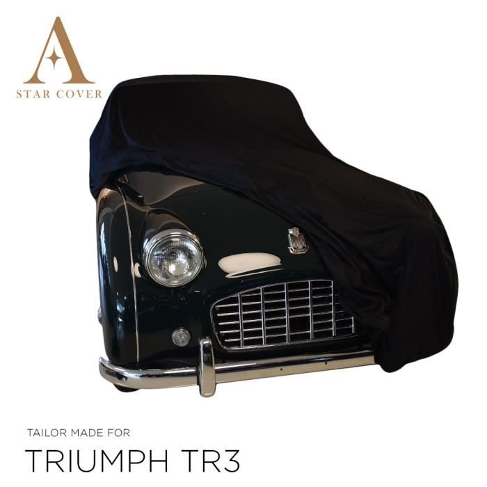 Star Cover Housse EXTÉRIEUR Compatible avec Triumph TR3 Couvre Auto LIVRÉ Rapide 100% ÉTANCHE LA Pluie ET UV RÉSISTANT Noir Housse BÂCHE Voiture Hiver