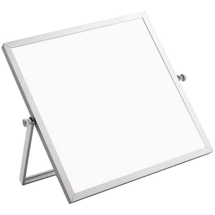 Idée Cadeau Bureau Mini Tableau Blanc A5 Double Face Bssmmai - 24x16.5cm - Portable Avec Marqueurs Et Éponge - Idéal Bureau, École Bureau école Notes - 2