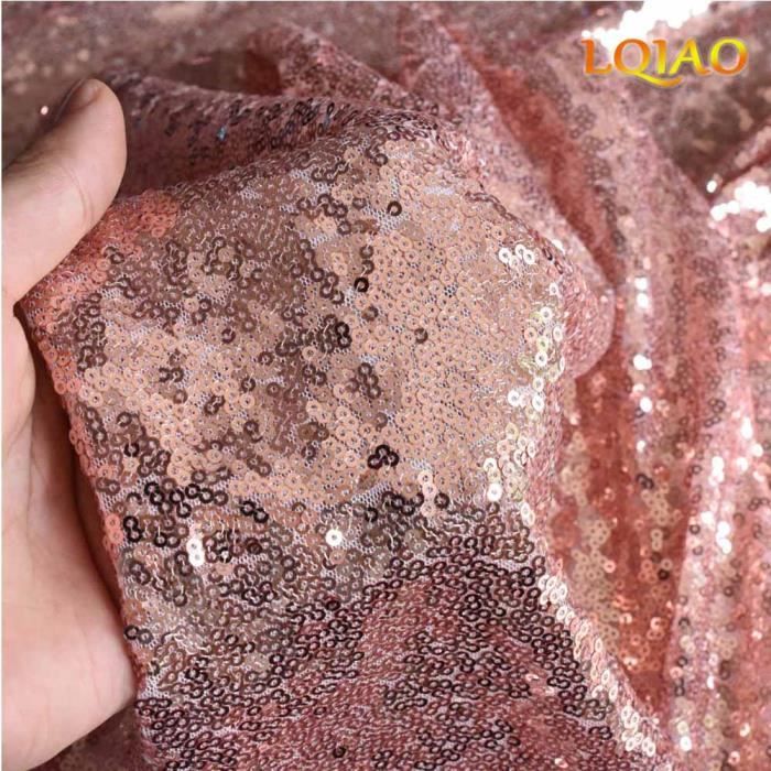 Tissu sequin shop rose gold