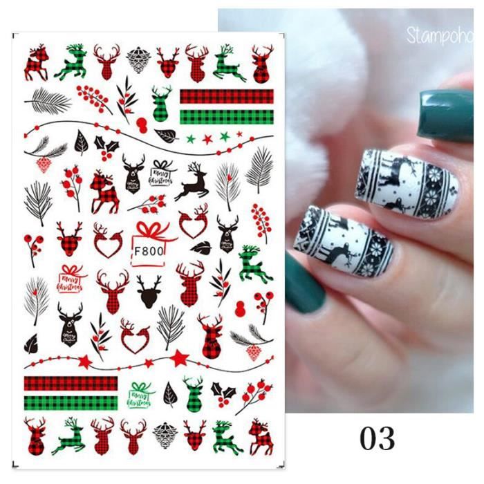 Stickers Ongles Noël Flocons De Neige Blancs - Nail Art Décoration - Lot NEUF Sous Blister