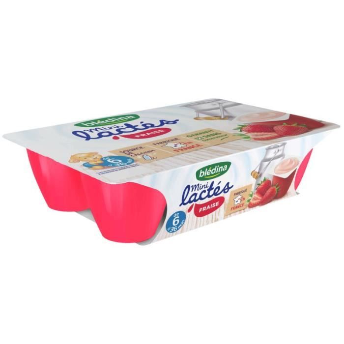 bledina mini lactes fraise 6x55 g de 6 a 36 mois achat vente dessert lacte bledina mini lactes fraise 6x55 g de 6 a 36 mois soldes cdiscount