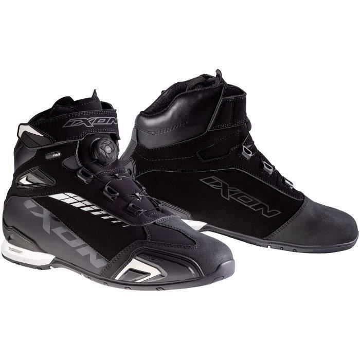 IRON AND RESIN IXON Chaussures moto Bull - Noir et blanc - Homme