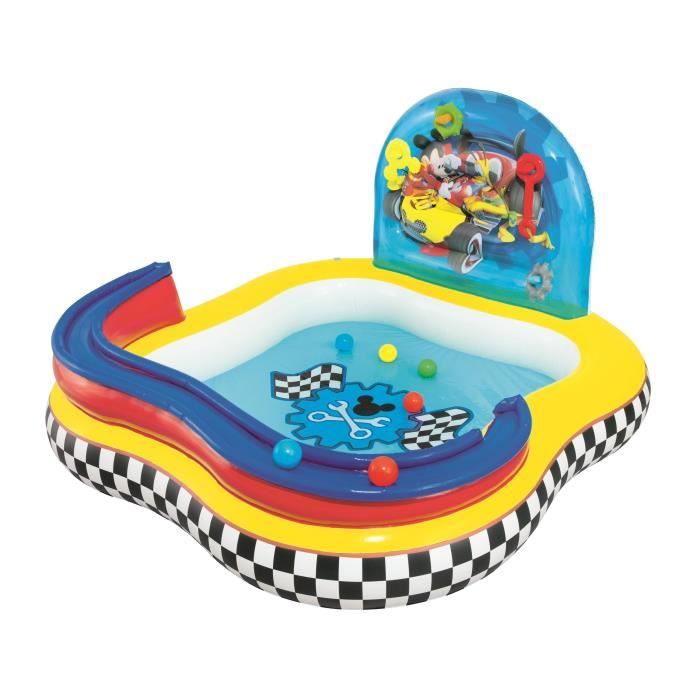 Aire de jeux - BESTWAY - DISNEY MICKEY Roadster Racers - 4 anneaux de lancer + 6 balles de jeu