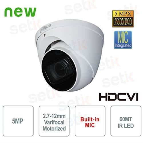 Dahua Technology - Caméra Dahua 5 MP HDCVI Dome motorisee Audio - hac-hdw1500t-z-a