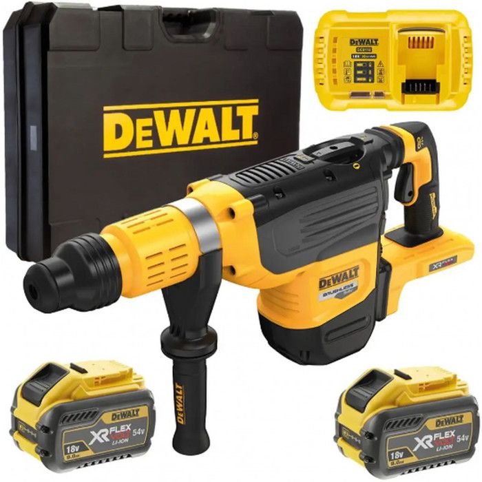 Perforateur SDS Max XR Flexvolt 54V DEWALT 19 4J + 2 batteries 3Ah DCH775X2 QW - vue 2