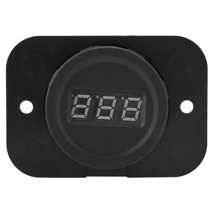 MSA Voltmètre Led 3 En 1 Pour Moto Thermomètre Horloge Électronique