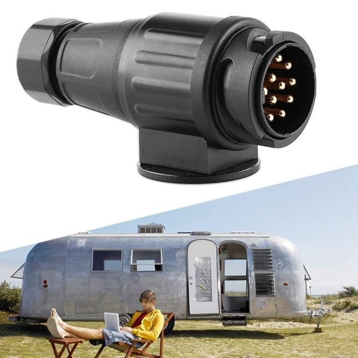Prise De Remorque 13 Broches Femelle - Connecteur 12V Type 12N En Plastique Robuste Pour Voiture Européenne