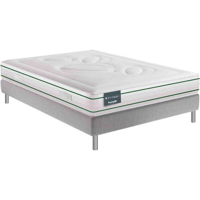 Ensemble Dunlopillo 100% latex naturel 7 zones 22cm HORTENSE matelas sommier pieds 140x190 Ensemble Dunlopillo 100% latex naturel 7 zones 22cm HORTENSE matelas sommier pieds 140x190