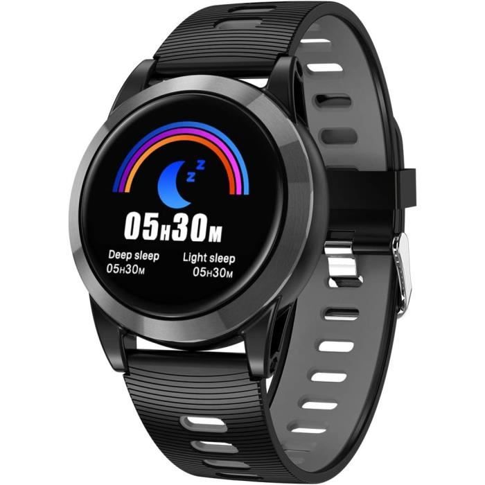 Montre Connectée Tipmant IP68 étanche – Cardio, Podomètre – Noir – Pour Femme, Homme, Enfant