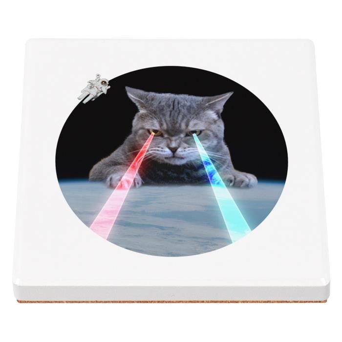 Sous Verre Céramique (1 Unité) Meme Surfing Houkusai Waves Collage Vintage Illustration Art