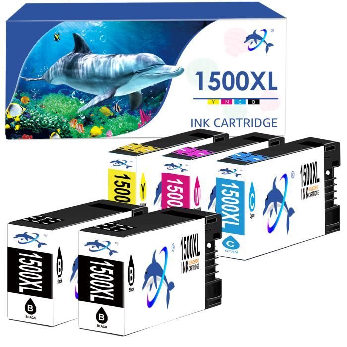 Cartouches Encre Compatibles Canon PGI-1500XL - Noir Cyan Magenta Jaune - Garantie 2 Ans