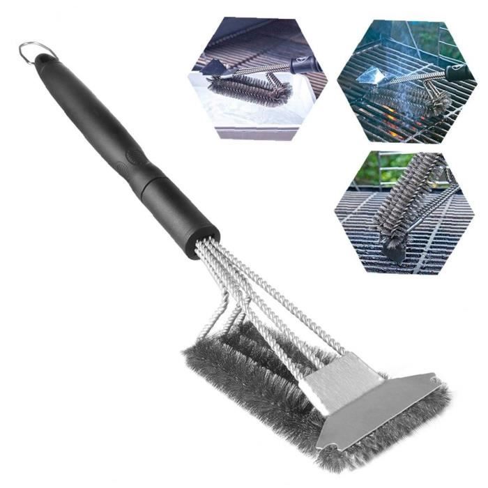 Hemore Brosse de nettoyage de barbecue BBQ Brosse à grill avec poignée