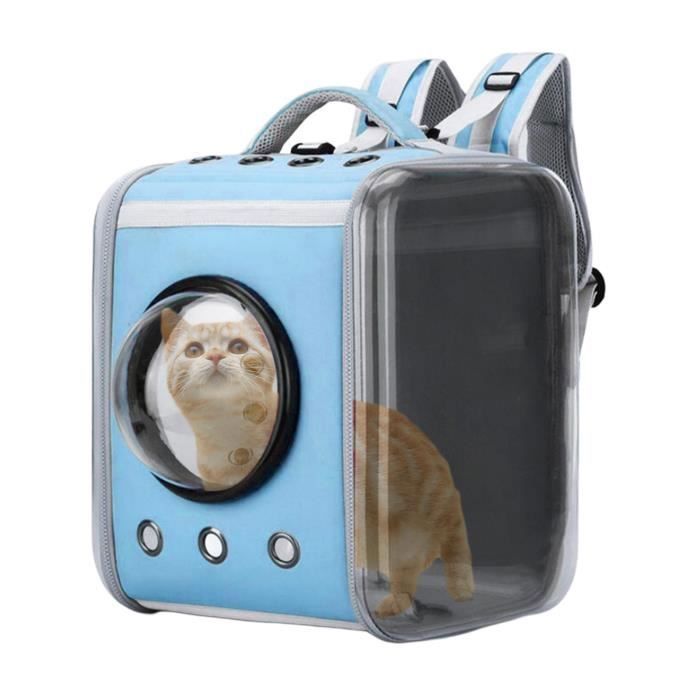 Sac de transport portable pour chien et chat pour animaux de compagnie  Transparent Ventiler Capsule Sac à dos pour animaux de Bleu - Cdiscount