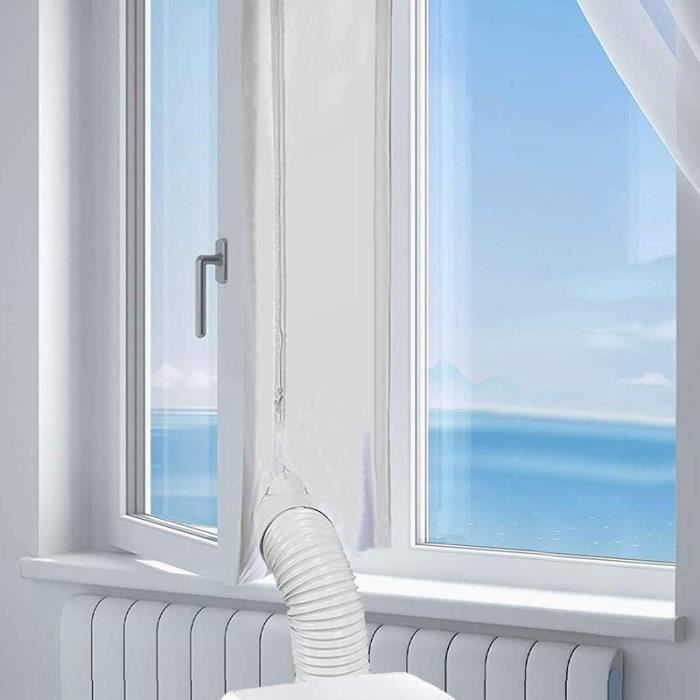AirLock Window Seal 400 Cm Pour Climatiseur Mobile - Joint De Fenêtre En Tissu Avec Adhésif Et Fermeture Éclair