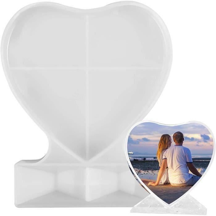 Moule Silicone Cœur Pour Résine Époxy - Cadre Photo 3D Personnalisable Avec Chaînes