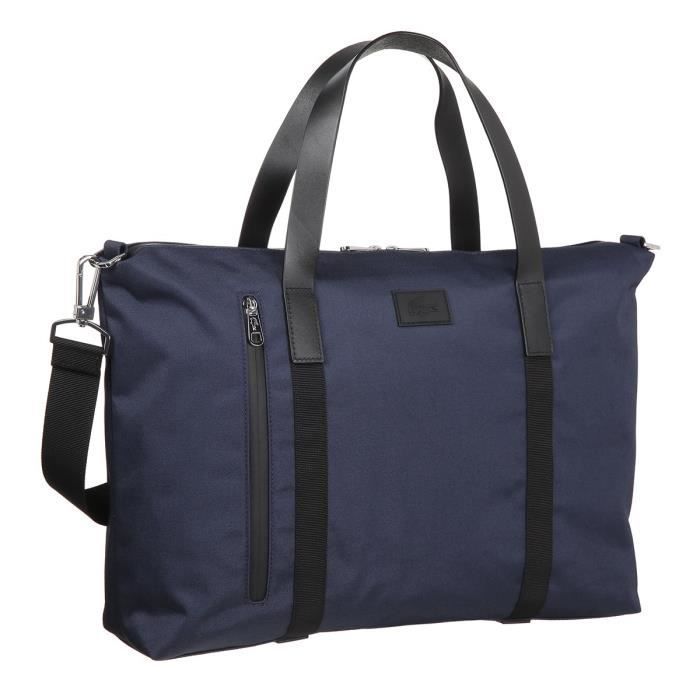 LACOSTE Sac ordinateur NH2843AO Bleu Homme Cdiscount Bagagerie Maroquinerie