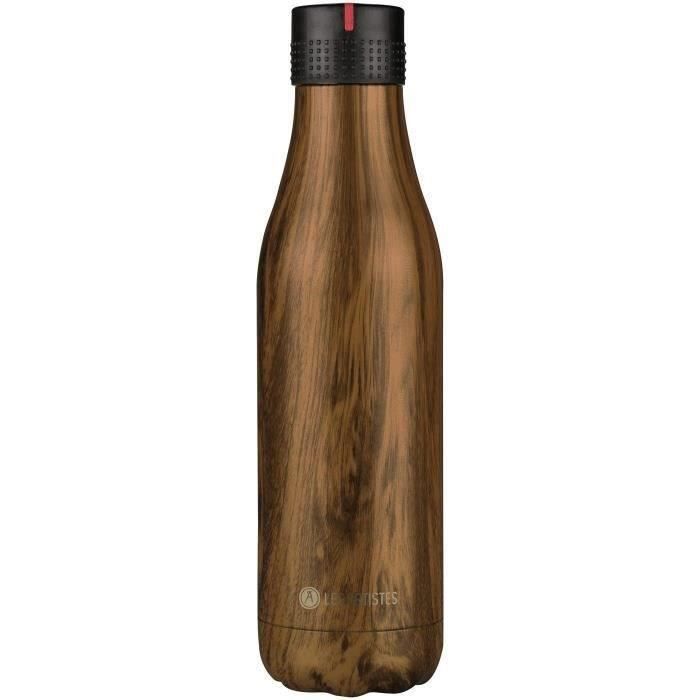 les artistes bouteille isotherme bottle up 500 ml wood