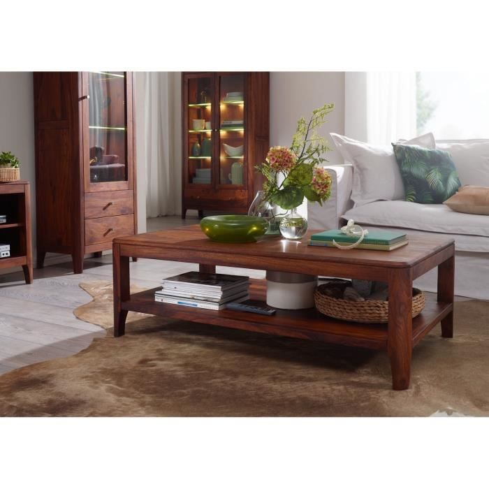 Table Basse 120x70cm Bois Massif De Palissandre Huile Noisette