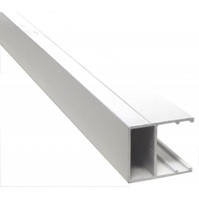 Profilé bordure U MCCOVER - 4m - Aluminium laqué - Blanc RAL 9010