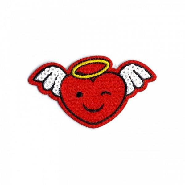 Ecusson Thermocollant Coeur Rouge - Les Aiguilles De Lulu