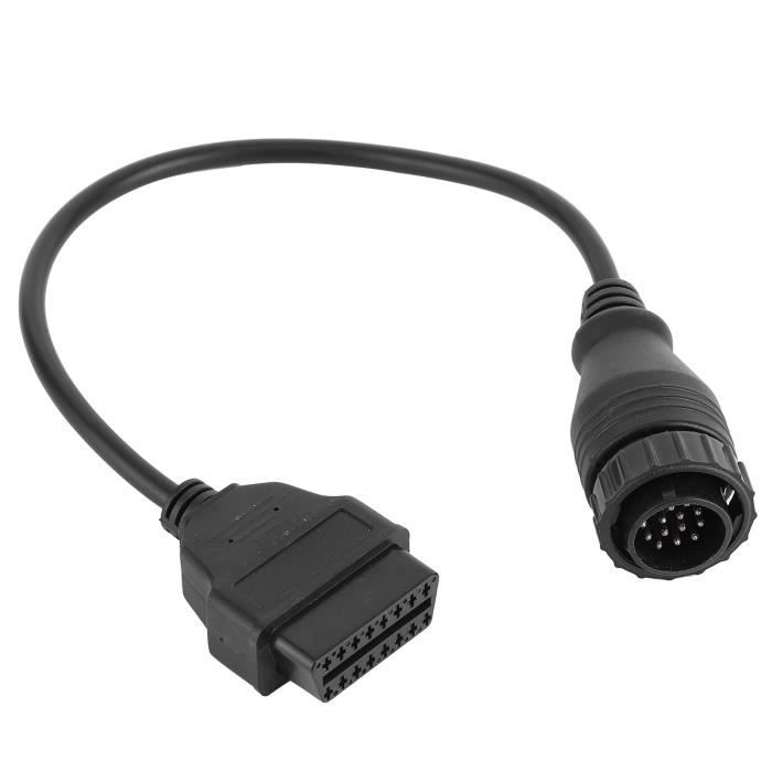 Câble Adaptateur OBD2 14 Vers 16 Broches - Pour Outils De Diagnostic Automobile