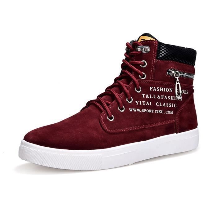 Basket top rouge montante