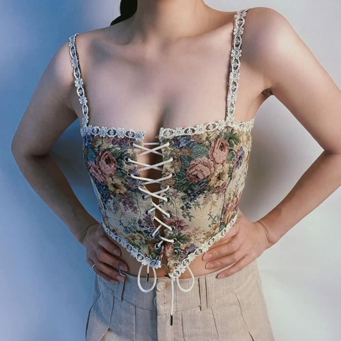Corset Push-Up En Dentelle Pour Femme - Taille Ajustable, Idéal Pour Soirées Et Halloween