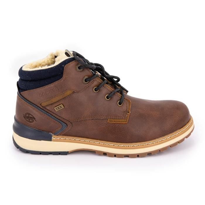 Baskets basses fourr es cognac marron DOCKERS BY GERLI Homme