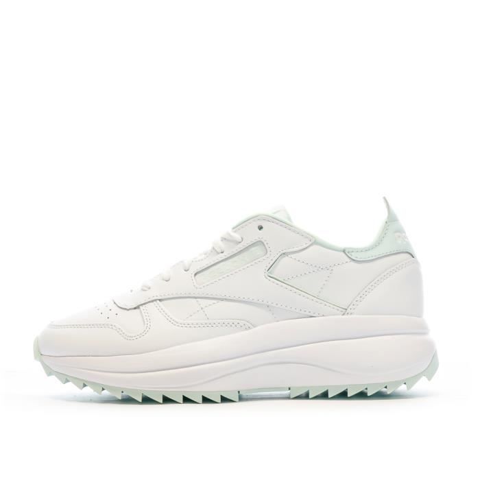 Baskets Femme Reebok Classic Leather Blanc Lacets Blanc Cdiscount Chaussures