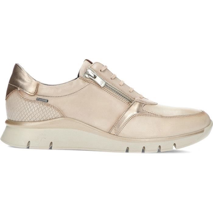 FLUCHOS Baskets femme FLUCHOS f2070 union - Marron - Cuir - Lacets